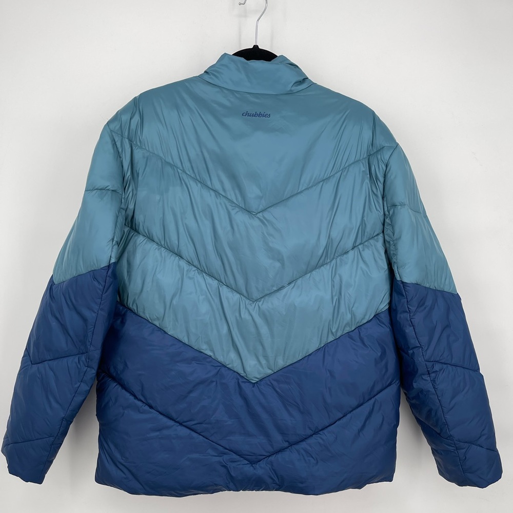 Chubbies Green Blue Wanderer's Club Puffer Jacket Coat Adult Size XL - Picture 5 of 5
